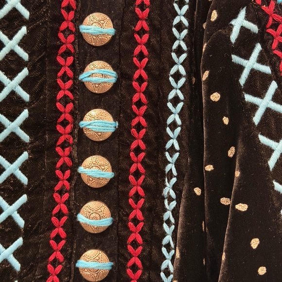 Dodo Bar Or | Black Velvet ‘Corrine’ Glittering Kimono-Style Jacket - Picture 4 of 7